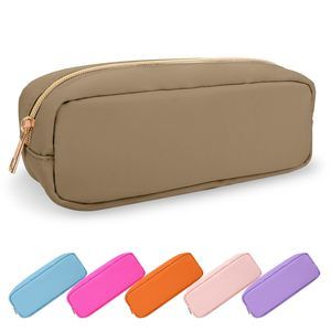 Small Pencil Case Makeup Bag For Purse, Cute Pencil Pouch Preppy Nylon Makeup😌